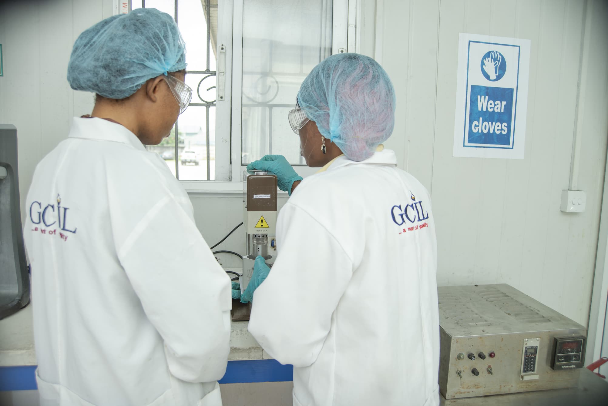 Staff working at the laboratory