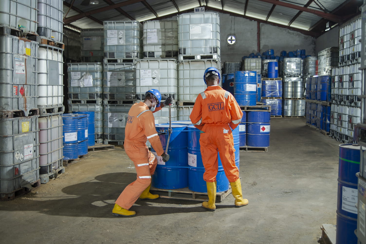 Staff working at the warehouse